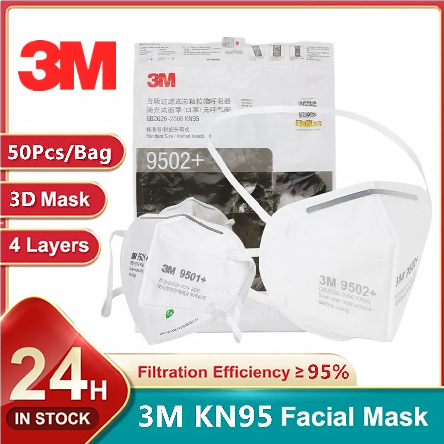 3M Mask 9502+ - Masque facial KN95 3M 9501 +/9502