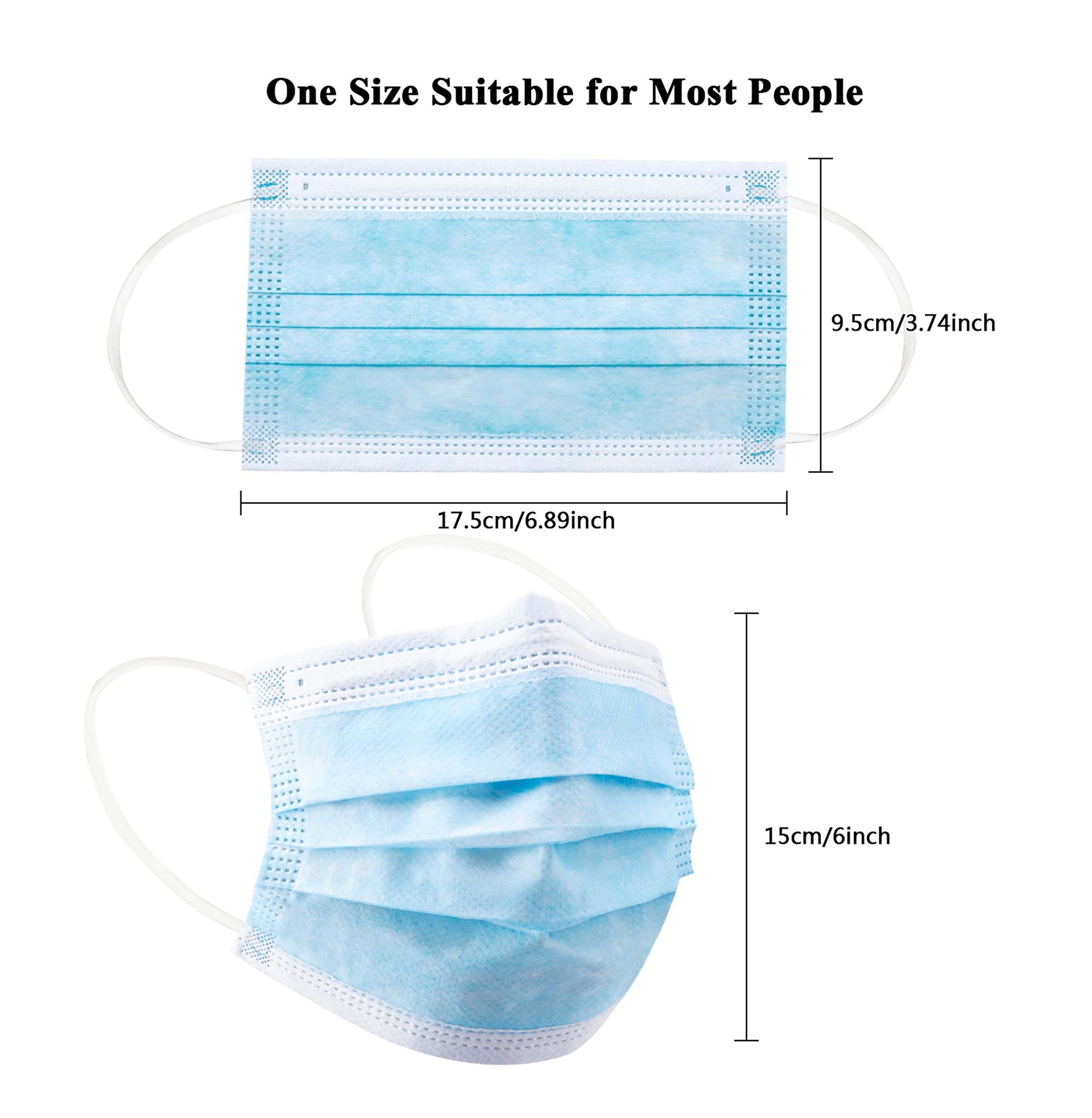 Masques faciaux bleus jetables - Disposable Mask Blue avis et prix