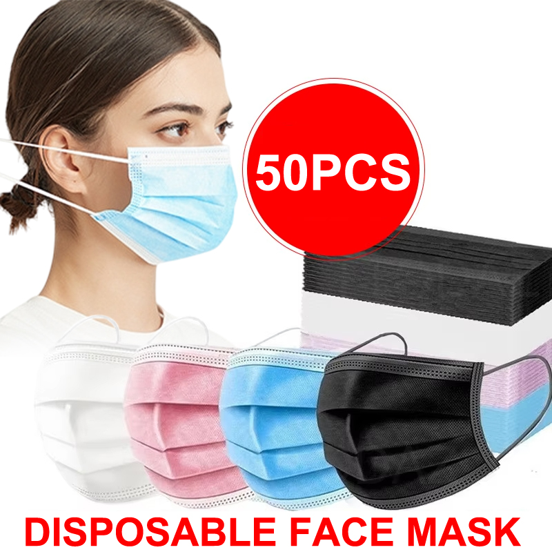 50 pièces Masque à 3 couches m - Disposable Mask Blue avis et prix