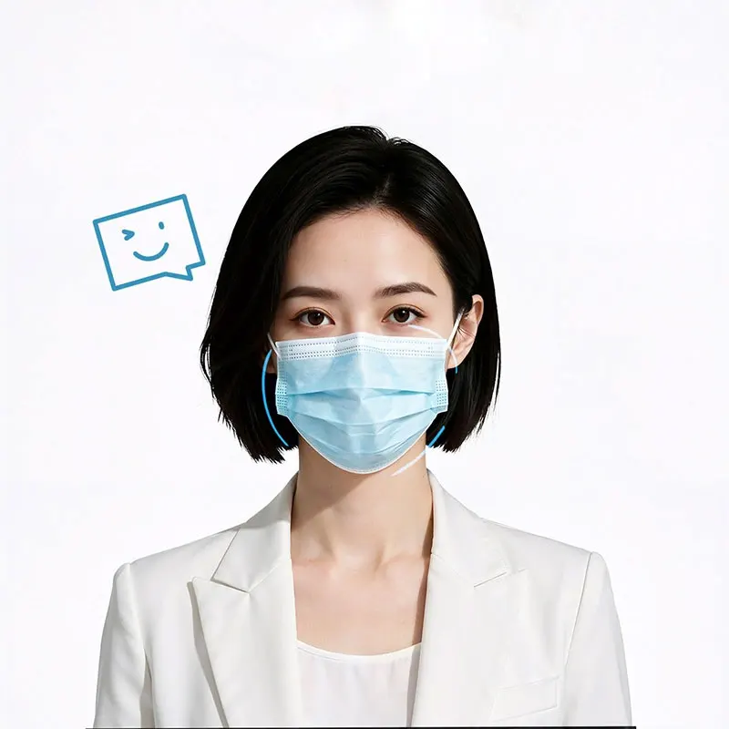Masques faciaux jetables bleus - Disposable Mask Blue avis et prix